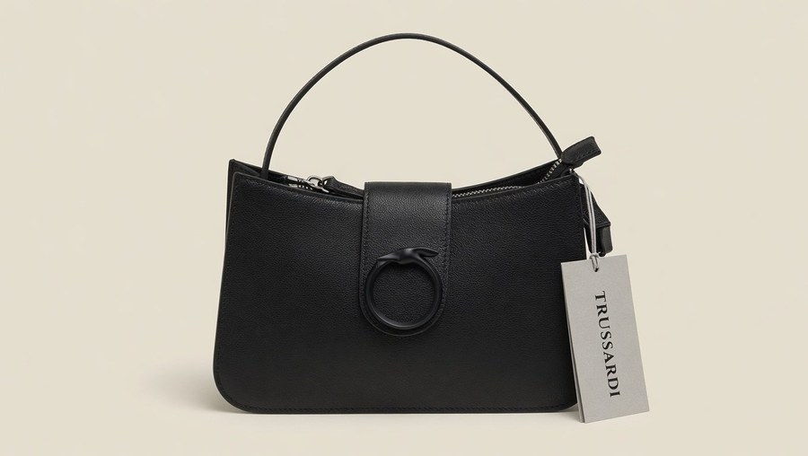 Trussardi borsa hobo pelle nera