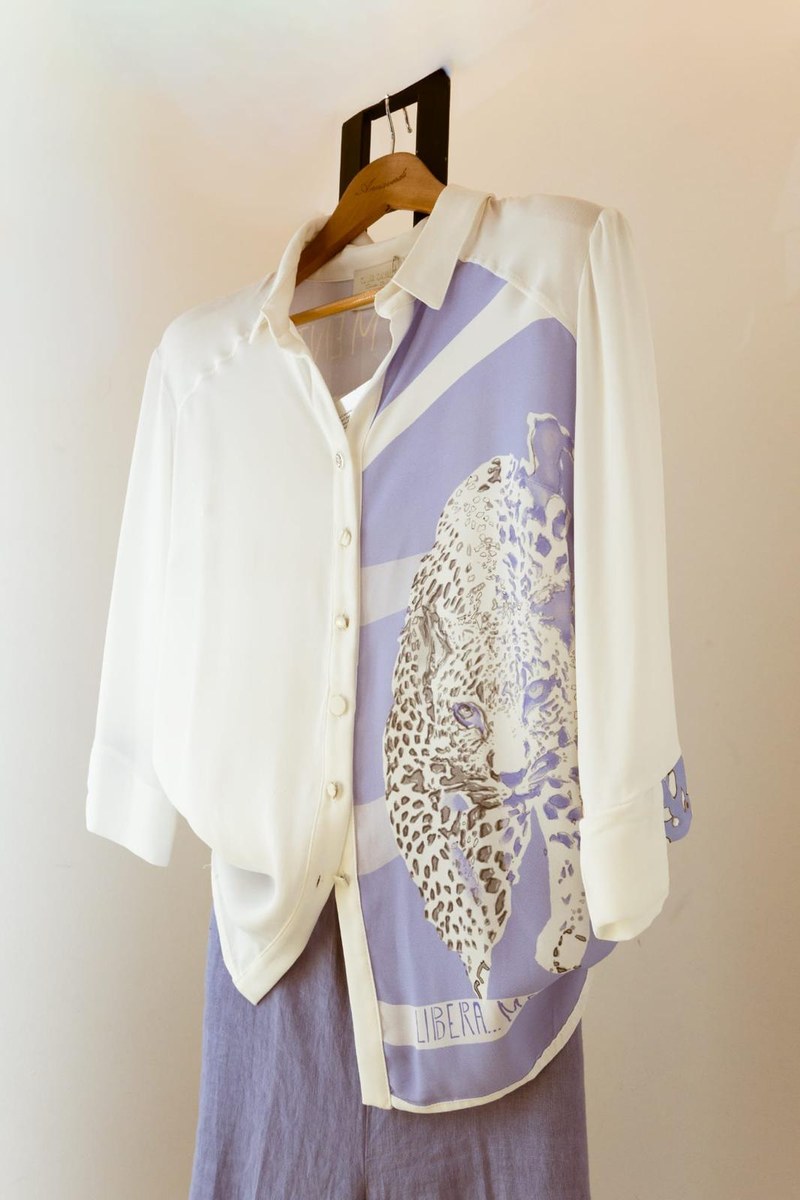 Camicia Bianca Leopard - Elisa Cavalletti